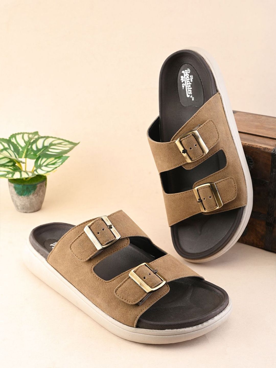 The Roadster Lifestyle Co Men Comfort Sandals With Buckle