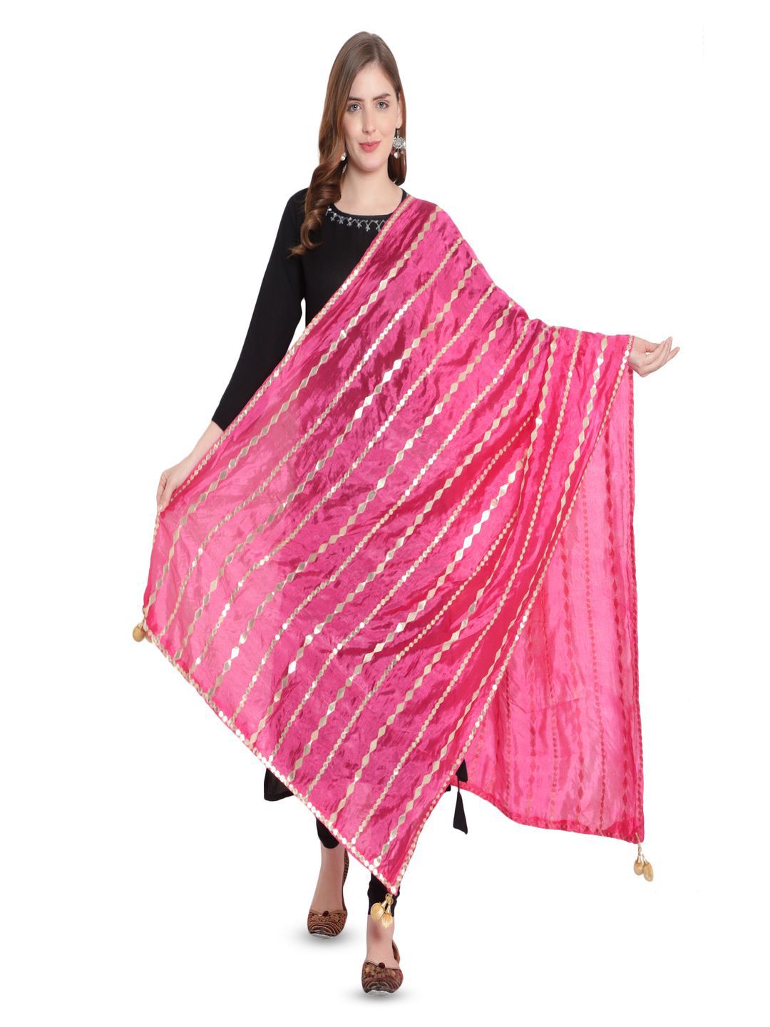 Karthav Fashion Greometric Gotta Patti Dupatta