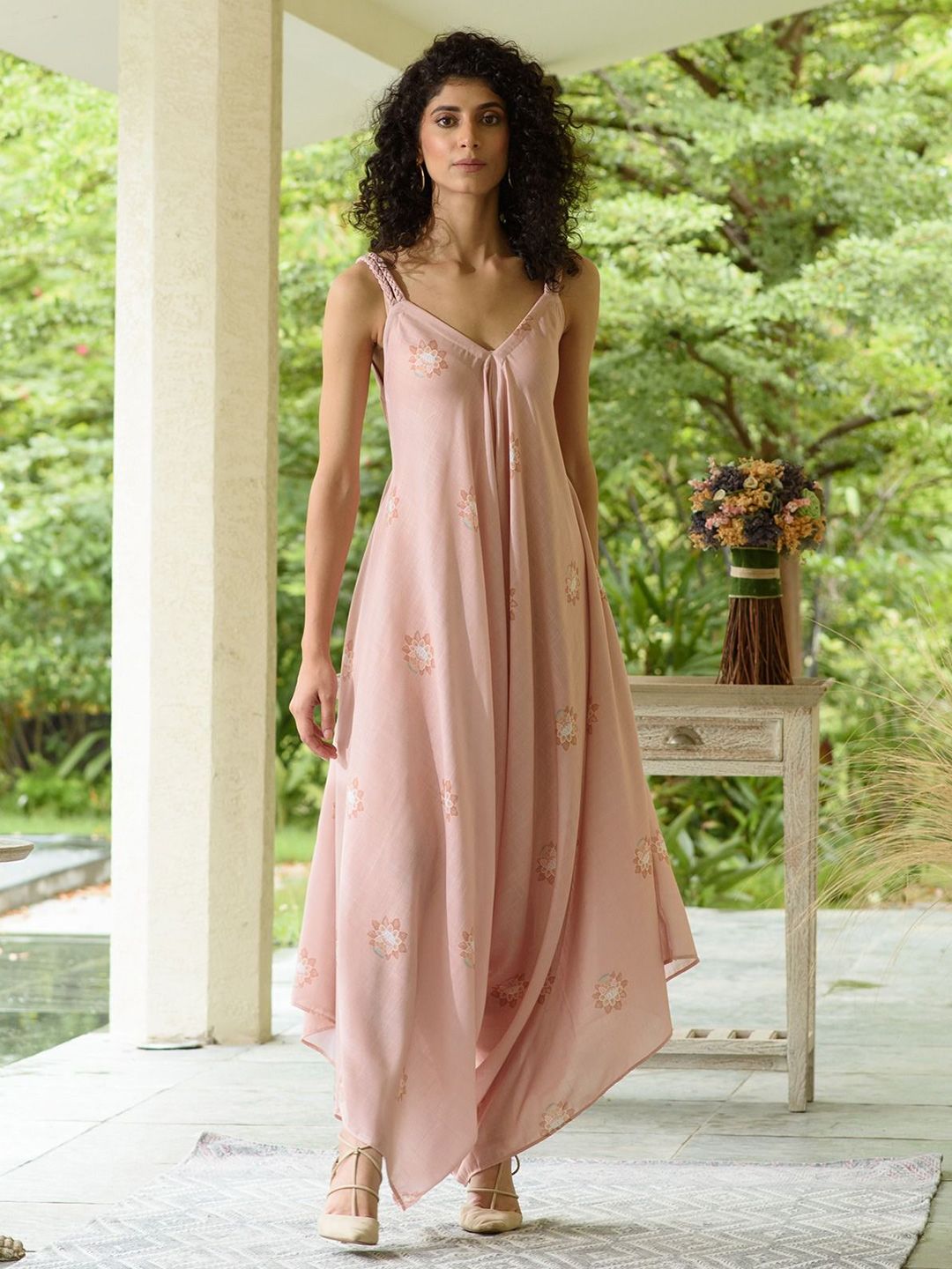 Pasha Women Coral Palazzo Jumpsuit