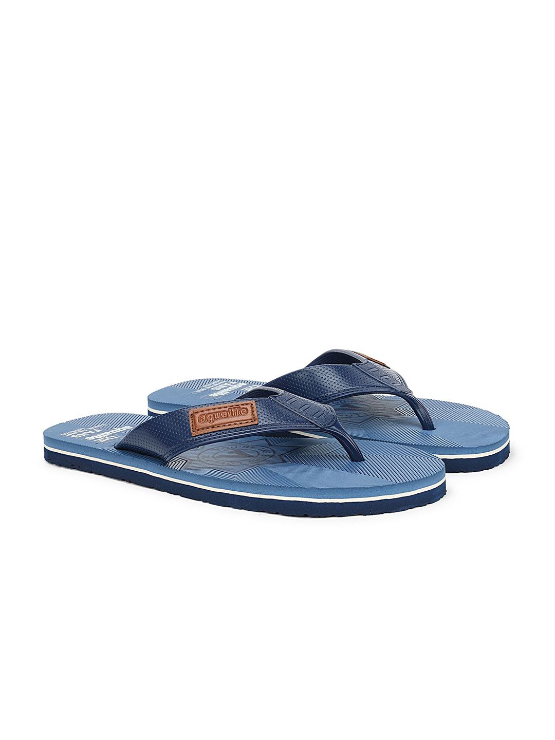 Aqualite Men Printed Rubber Fashion Thong Flip-Flops