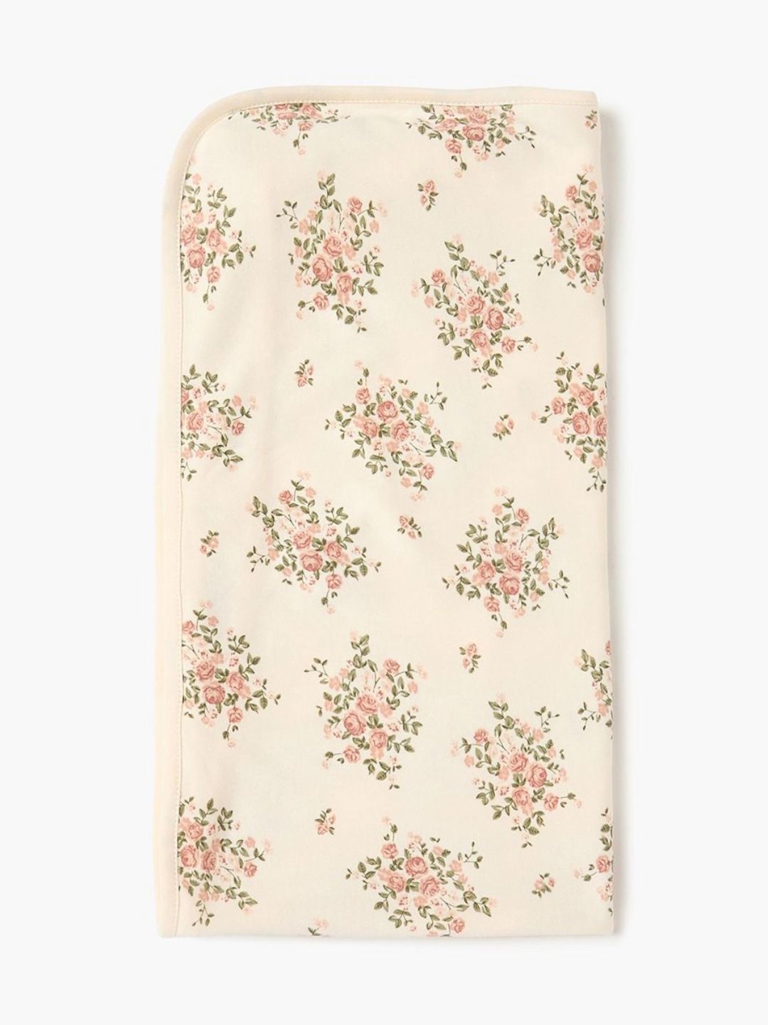 Juniors by Babyshop Juniors by Babyshop Cream & Pink Floral Printed Cotton Mild Winter Single Bed Blanket