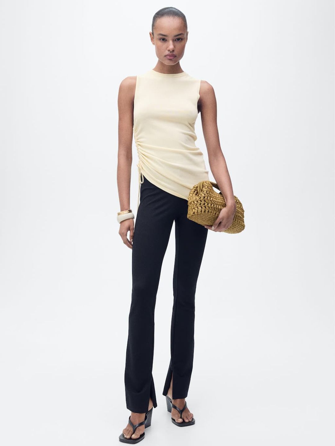 Ruched Tie-Up Top