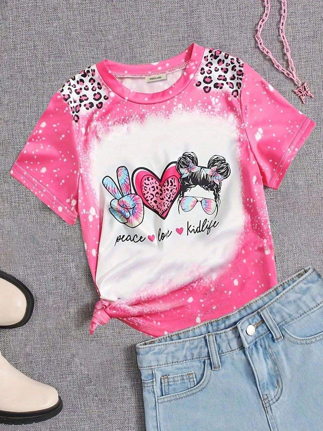 INCLUD Girls Graphic Printed T-shirt