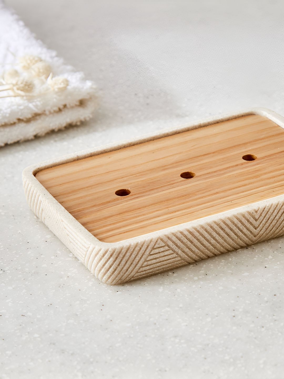 Home Centre Beige Soap Dish