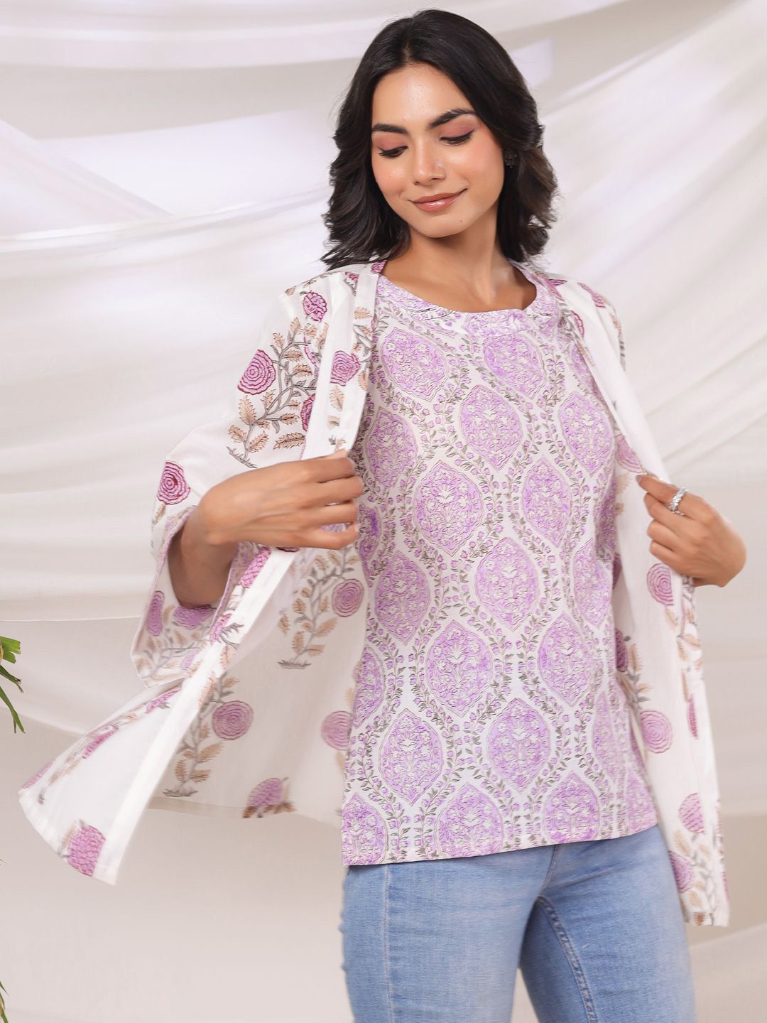 Jaipur Morni Women Ethnic Print Cotton Top