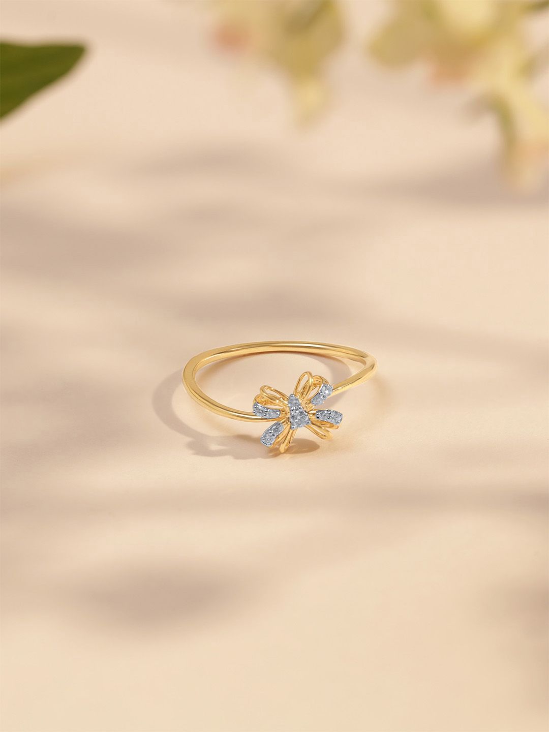 Mia by Tanishq 14KT Yellow Gold Natural Diamond Finger Ring -1.586g
