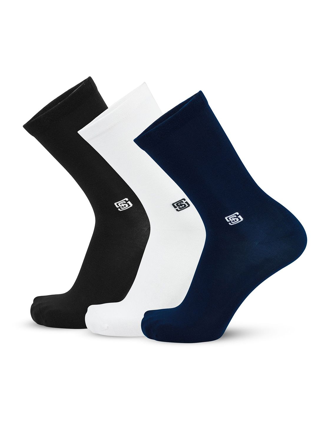 The Sock Street Men Pack Of 3 Calf-Length Socks
