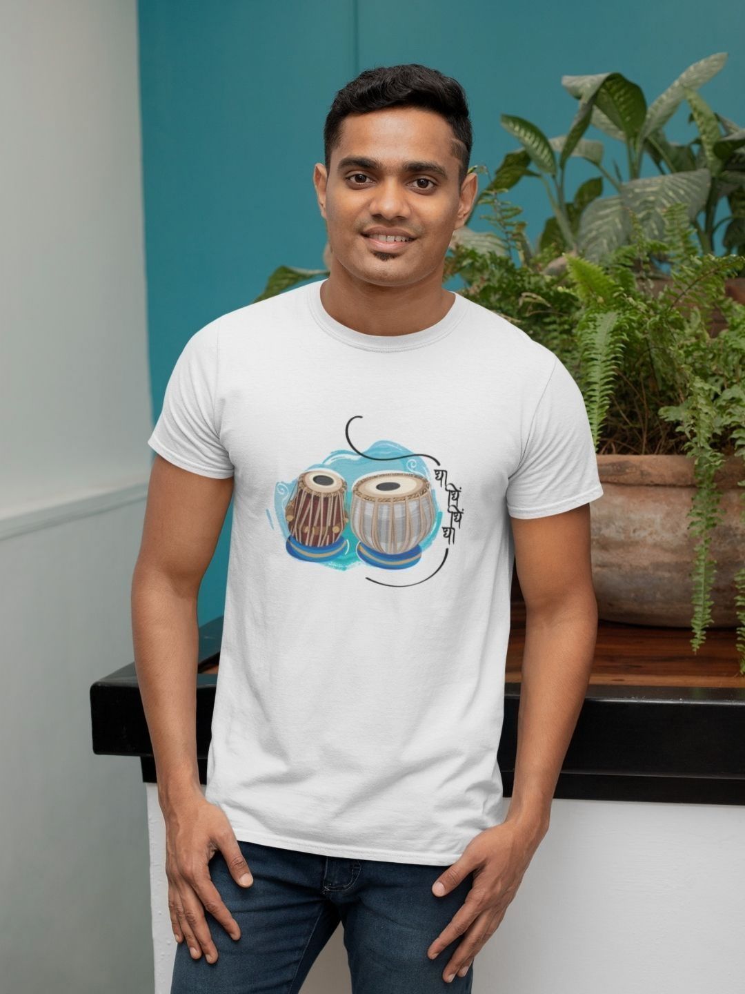 Buy The Mad Riyazi Tabla-Beat Of Happiness Graphic Printed Round