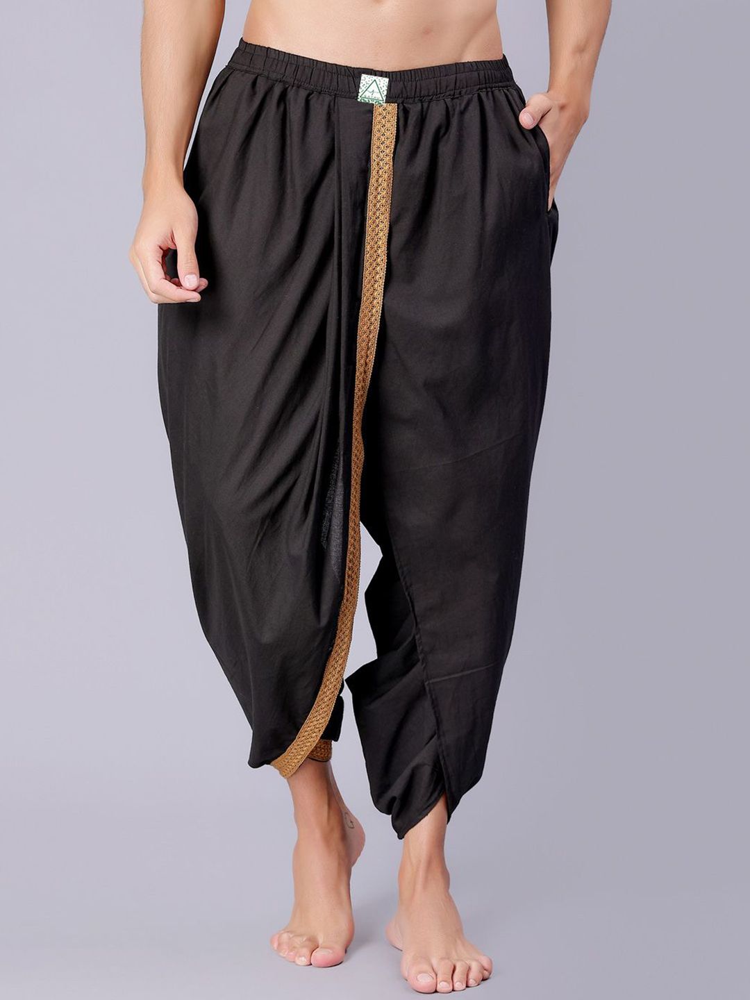 Bharatasya
Men Dhoti Pants with Drawstring Waist