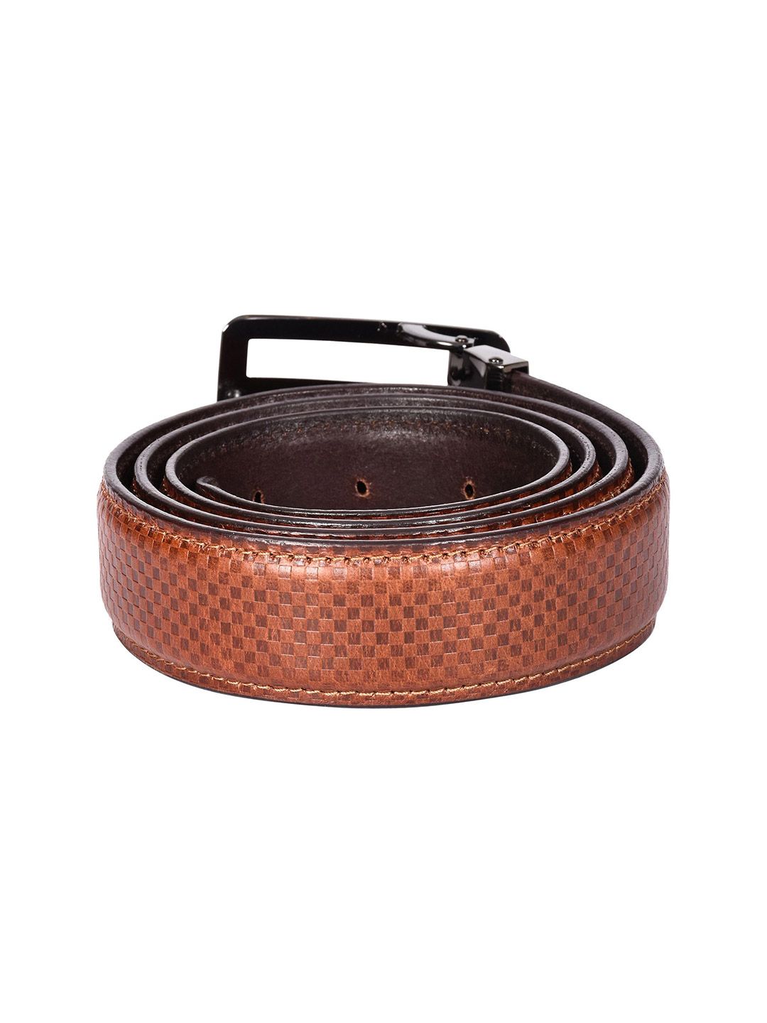 Buy Sassora Men Checked Leather Belt - Belts for Men 33658433 | Myntra