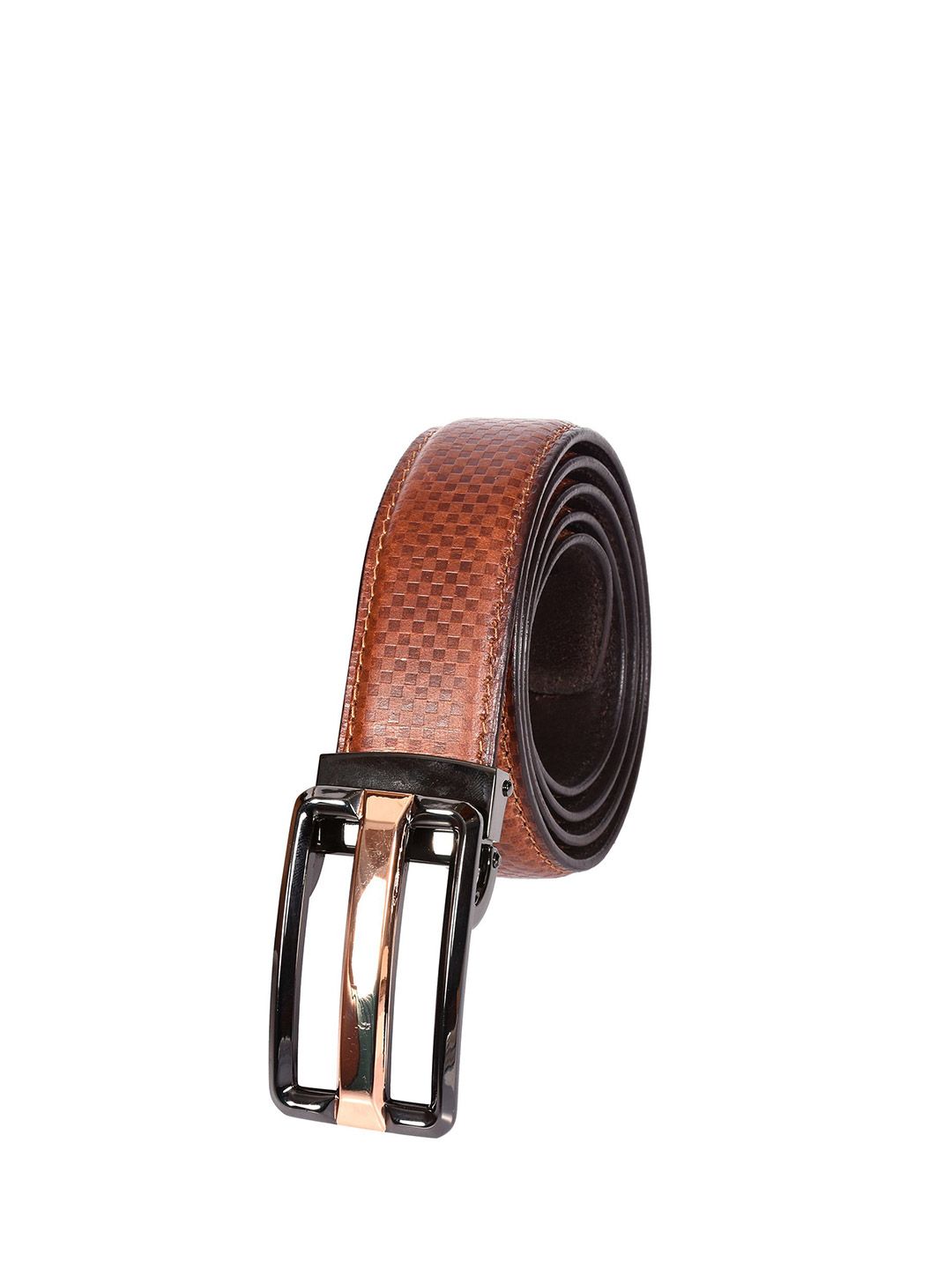 Buy Sassora Men Checked Leather Belt - Belts for Men 33658433 | Myntra