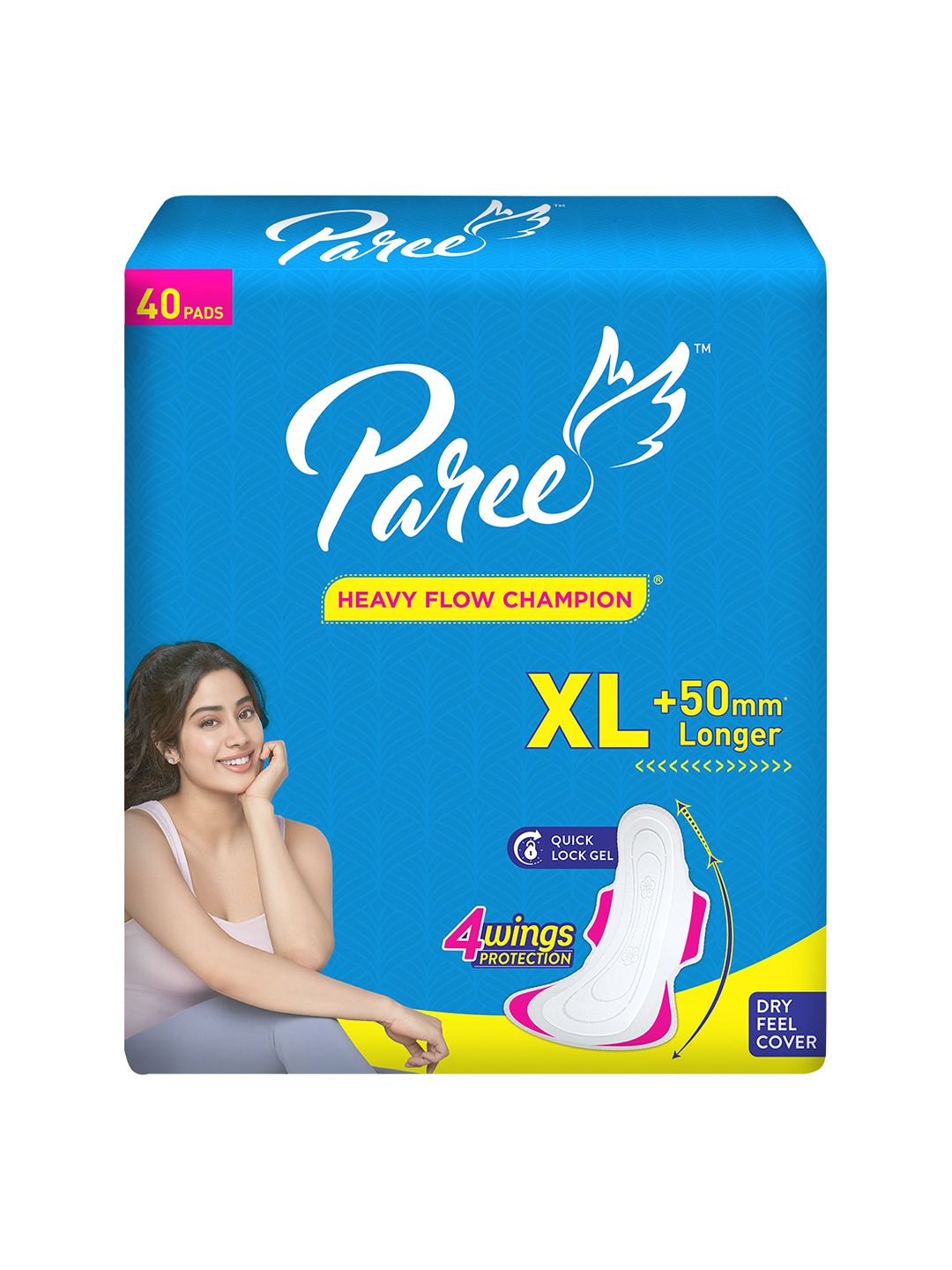 Paree Paree Dry Feel XL Sanitary Pads with Leakage Protection & Quick Absorbption - 40 Pads