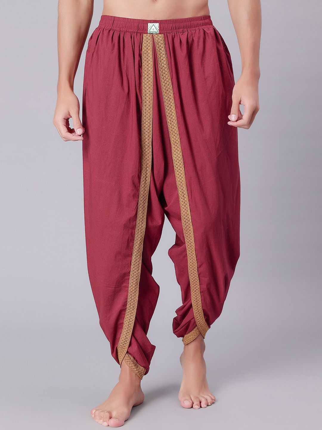 Bharatasya
Men Dhoti Pants with Drawstring Waist