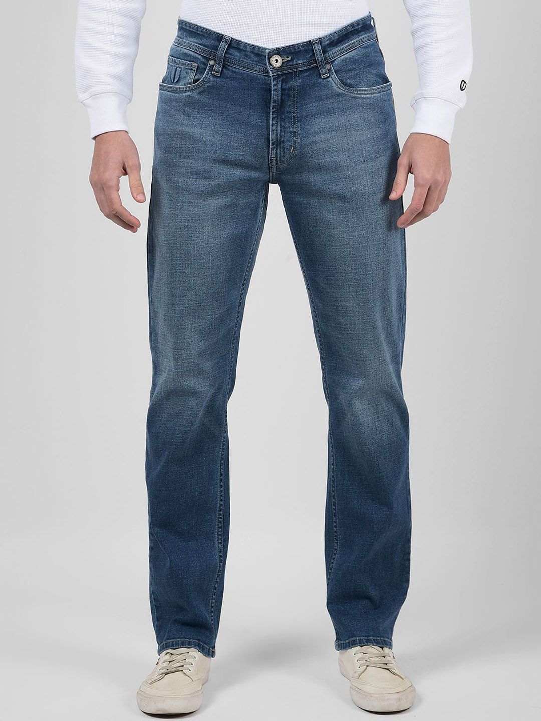 Numero Uno Men Regular Fit Mid-Rise Light Fade Stretchable Jeans