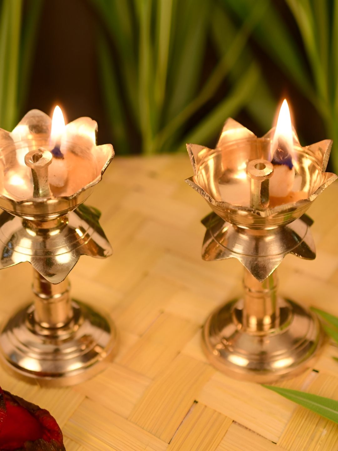 Aura Brass 2 Piece Easy to Clean Diwali Diyas