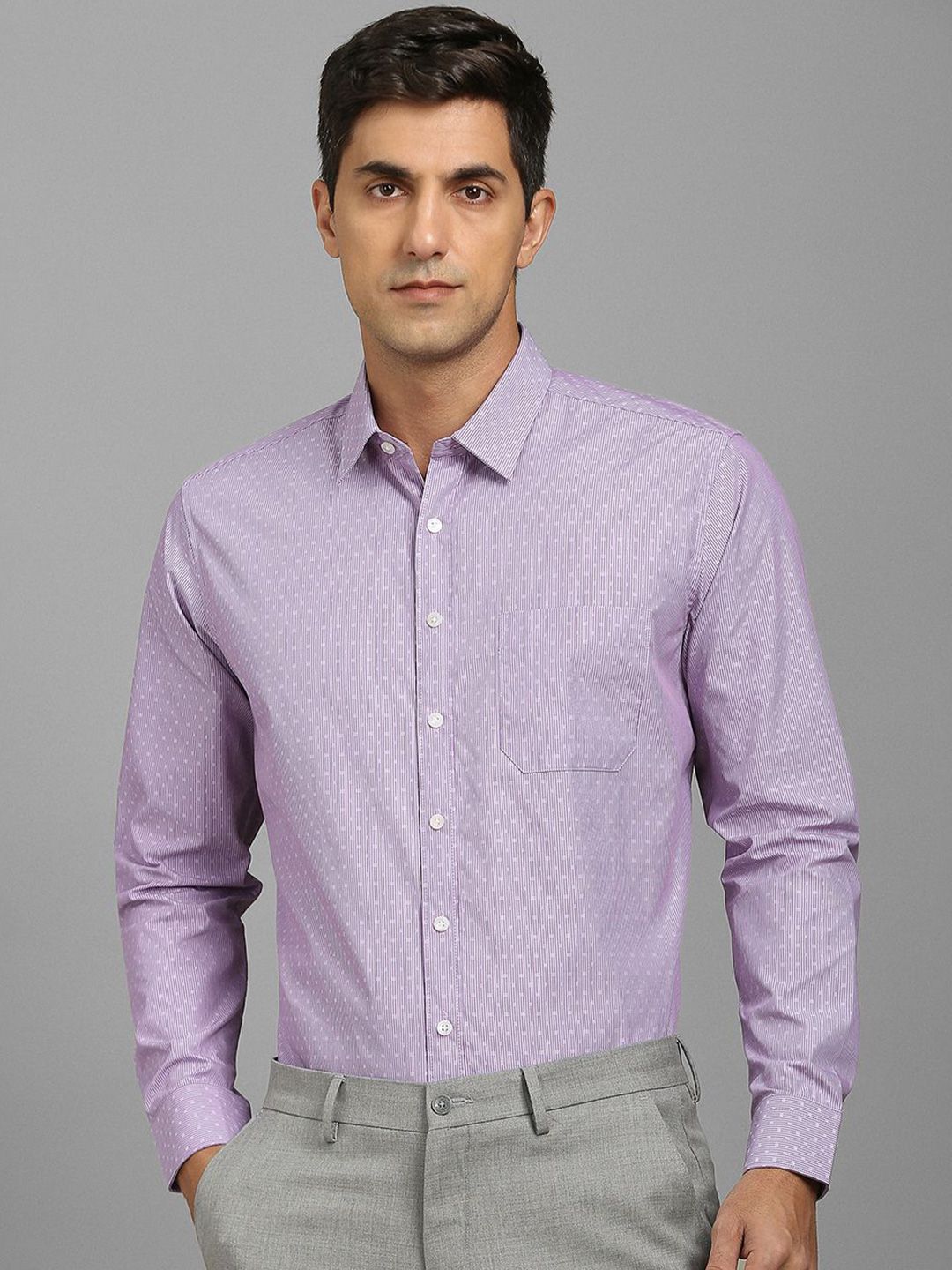 Louis Philippe Louis Philippe Men Slim Fit Striped Formal Shirt