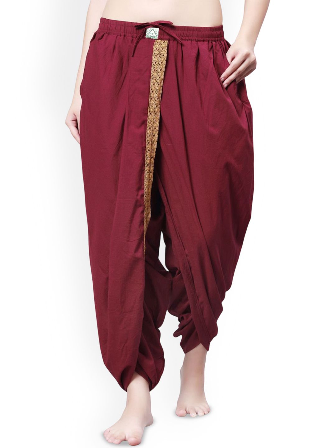 Bharatasya Women Single-Pleat Dhoti Pants