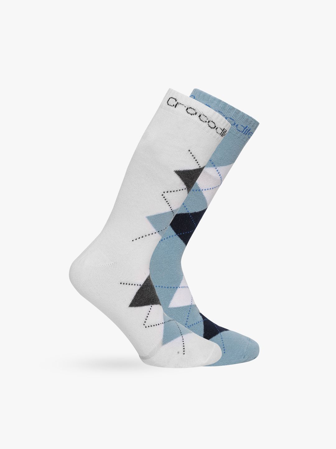 Crocodile Men Pack Of 2 Assorted Calf-Length Socks