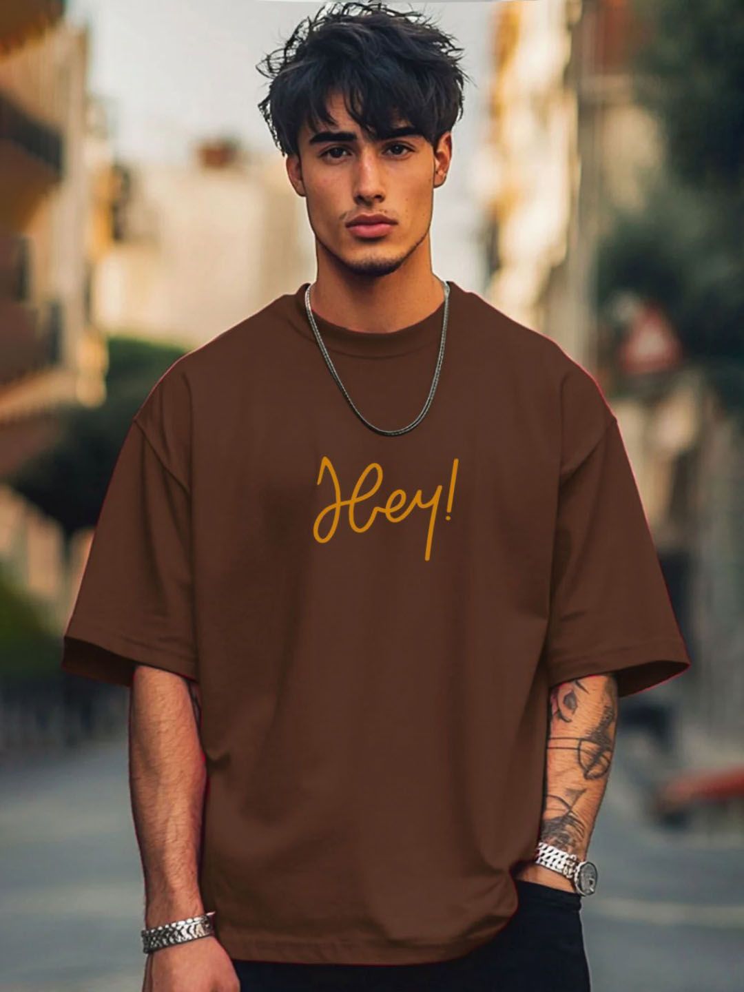 Moda Rapido Men Printed Drop-Shoulder Sleeves T-shirt