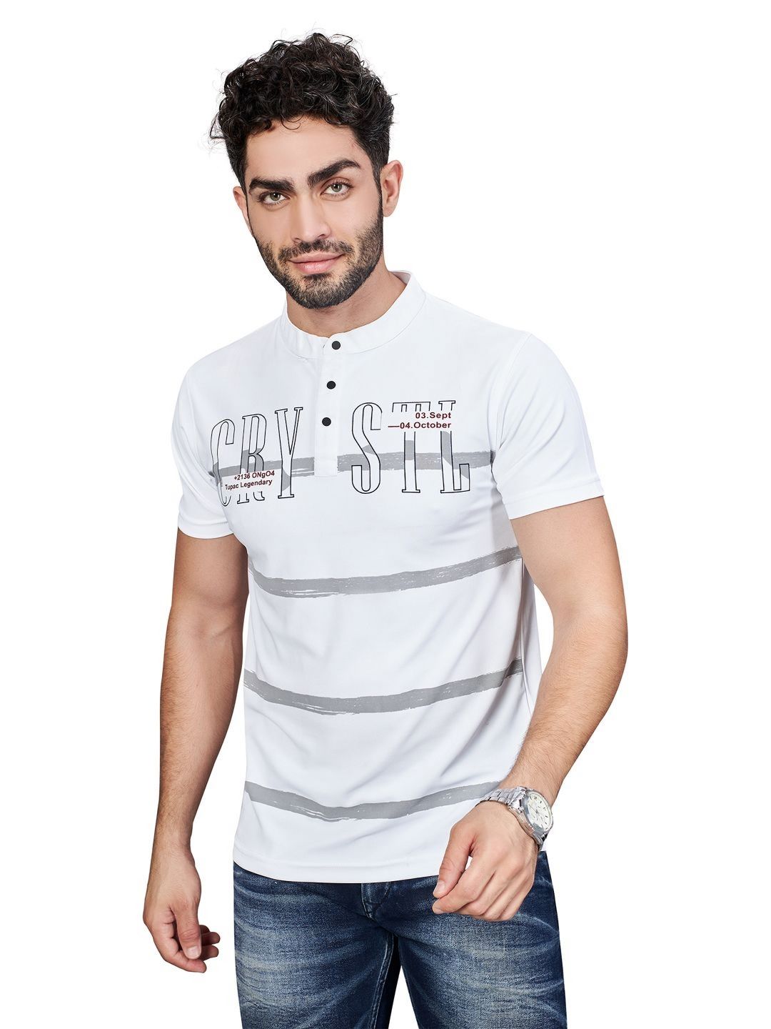 BE POSITIVE Men Printed Regular Fit T-shirt