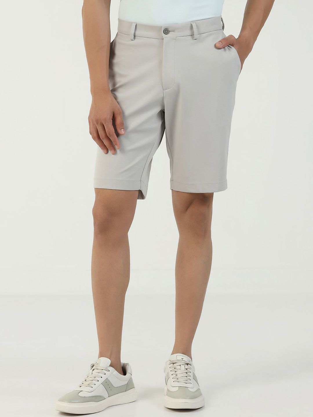 Blackberrys Men Slim Fit Mid-Rise Cotton Shorts