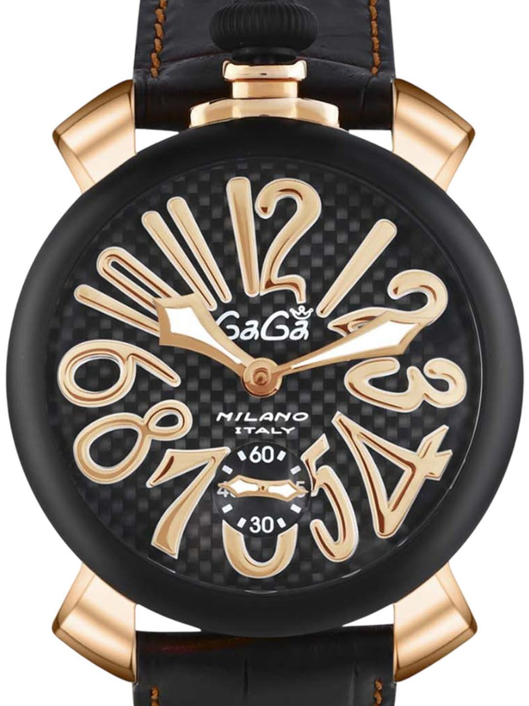 Buy GaGa MILANO Men Printed Dial & Leather Straps Analogue Watch