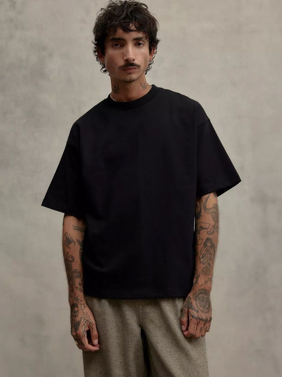 SMAN Men Oversized Drop-Shoulder T-shirt