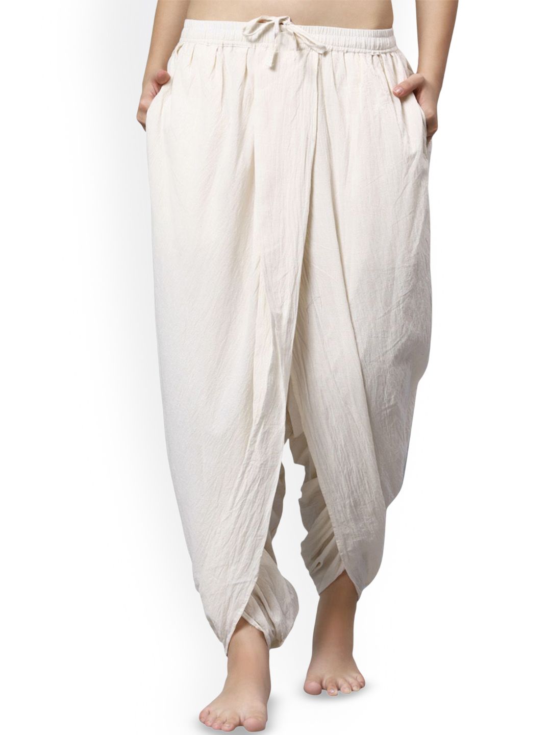 Bharatasya Women Single-Pleat Dhoti Pants
