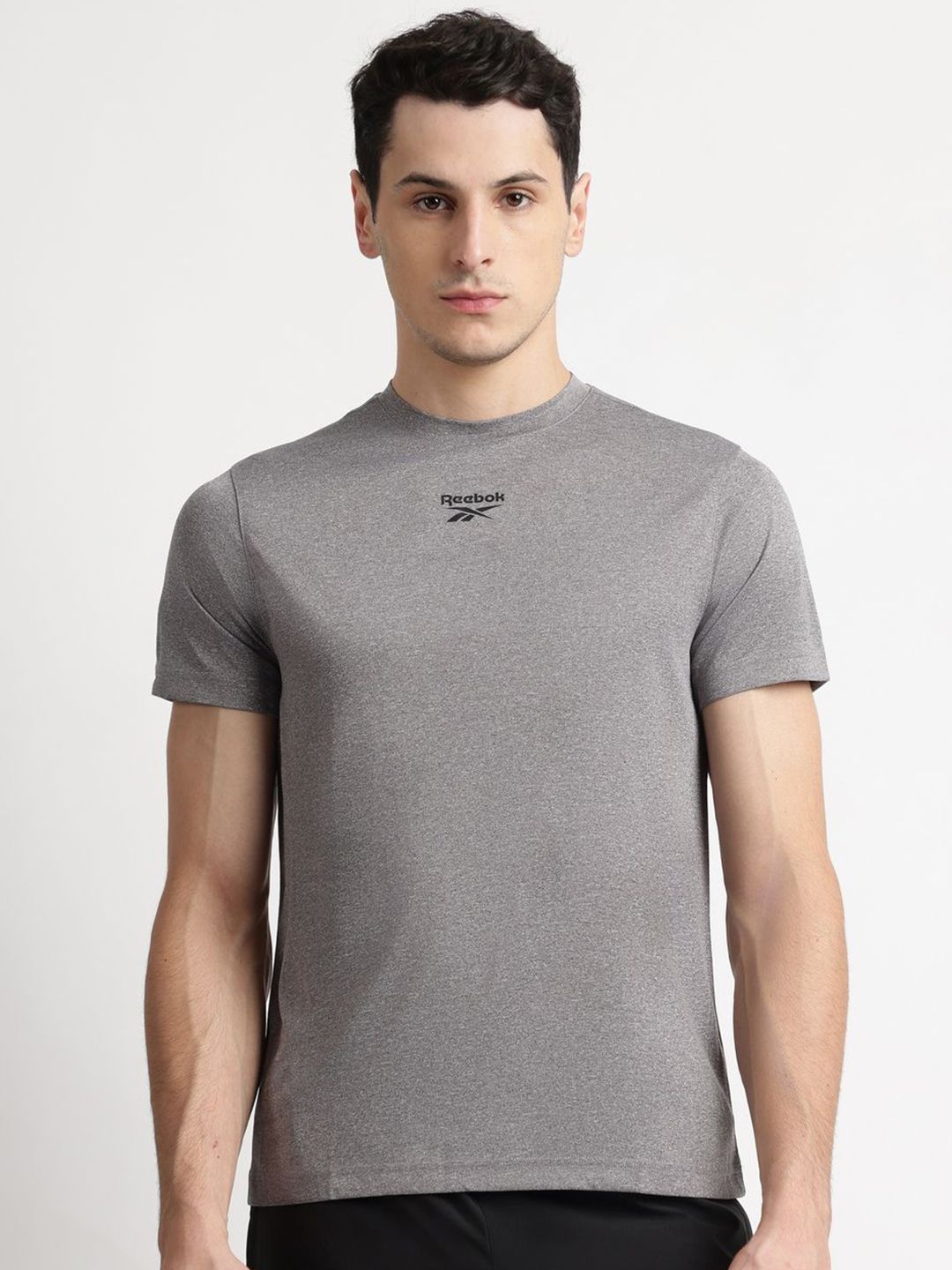 Reebok Brand Logo Printed Pure Cotton Round Neck T-Shirt