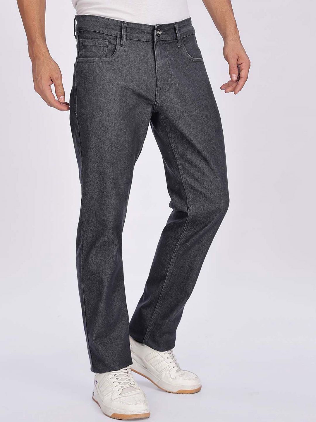 Mast & Harbour Men Straight Fit Mid-Rise Heavy Fade Jeans