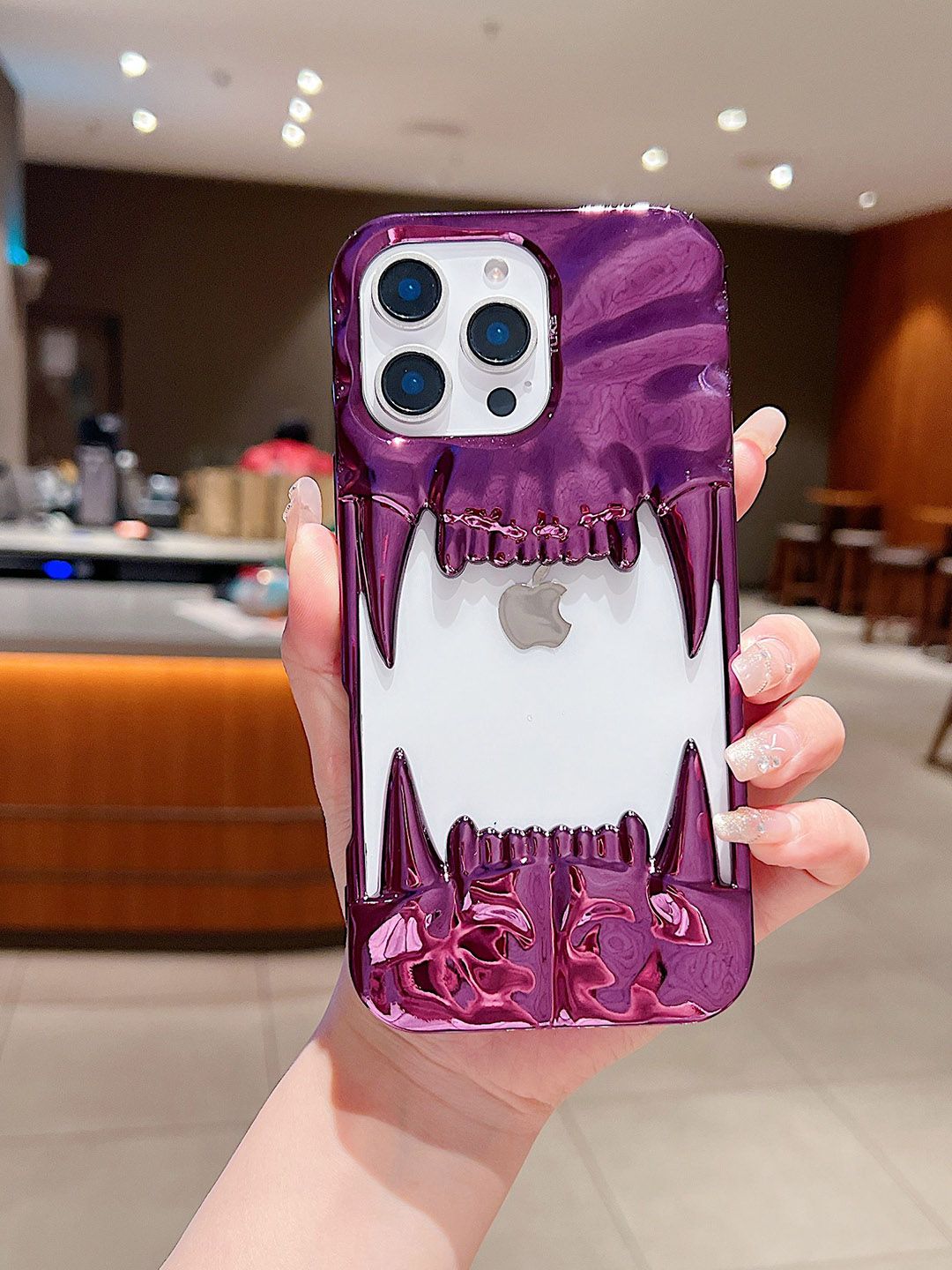Luxury Kase Quirky Printed iPhone 16 Pro Back Case Mobile Accessories