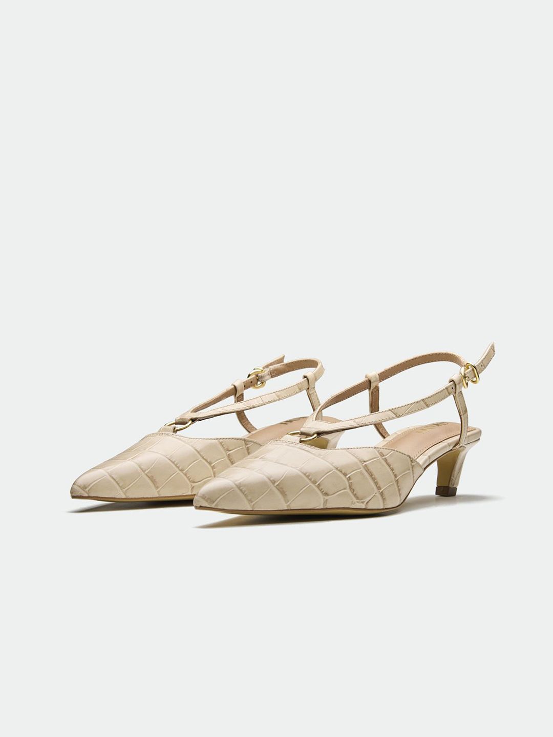 Leather Pumps with Buckles Oroh Leather Party Stiletto Pumps with Buckles