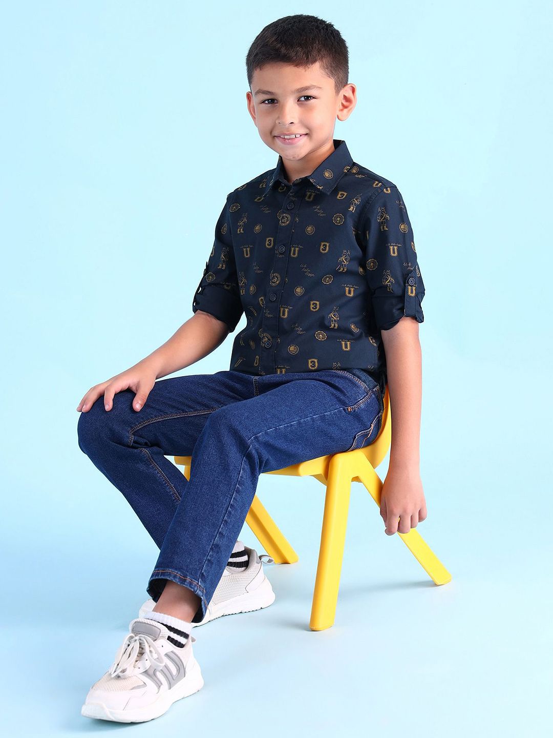 U.S. Polo Assn. Kids Boys Pure Cotton Brand Logo Shirt