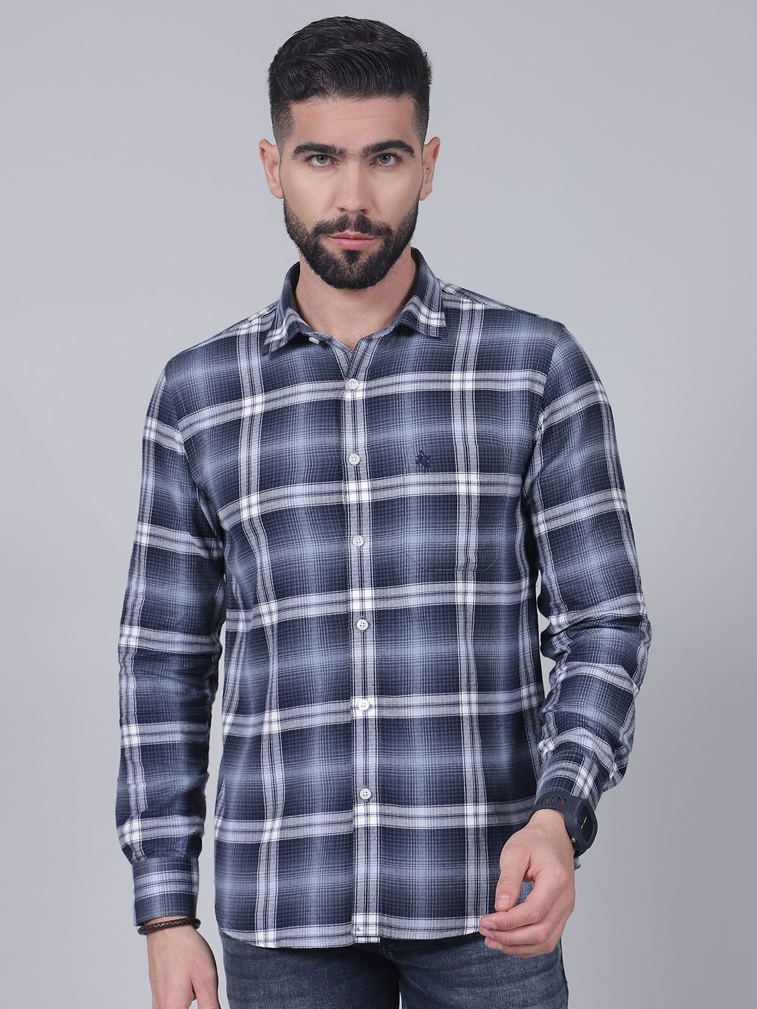 Cantabil Men Original Tartan Checks Checked Casual Shirt
