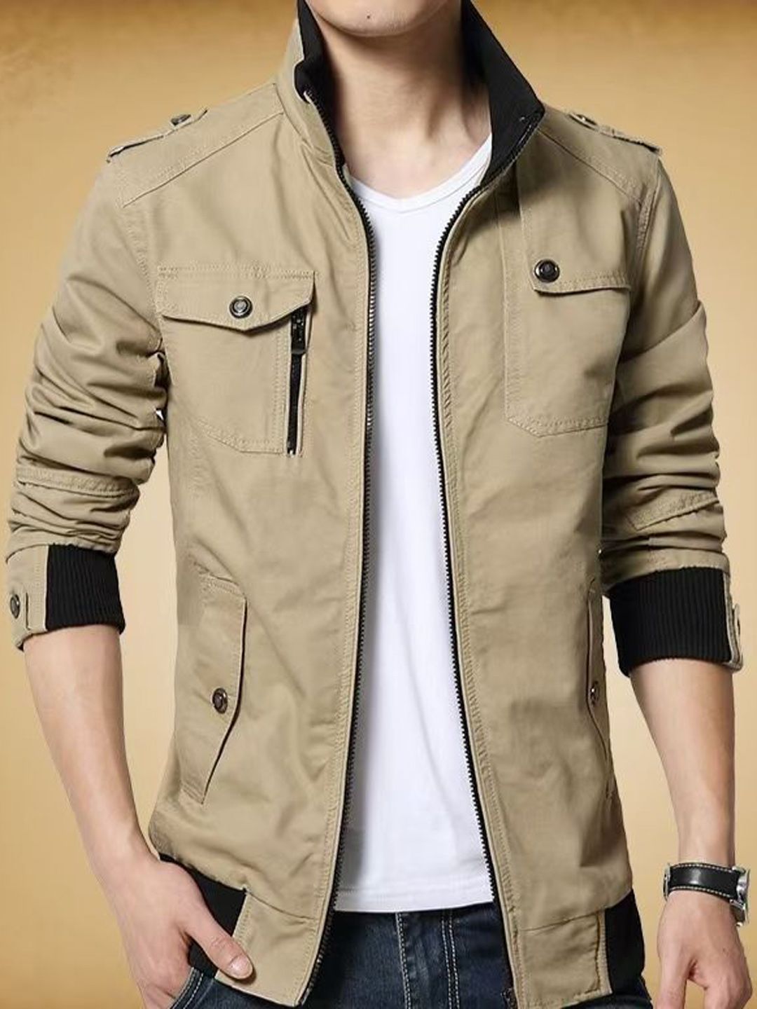 StyleCast x Revolte Men Insulator Outdoor Bomber Jacket