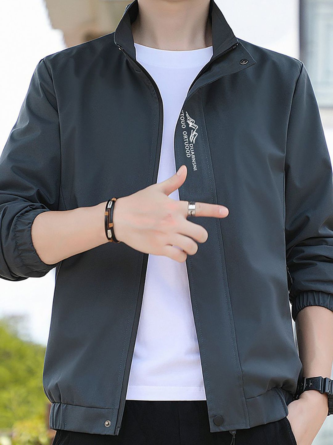 StyleCast x Revolte Men Open Front Hooded Jacket