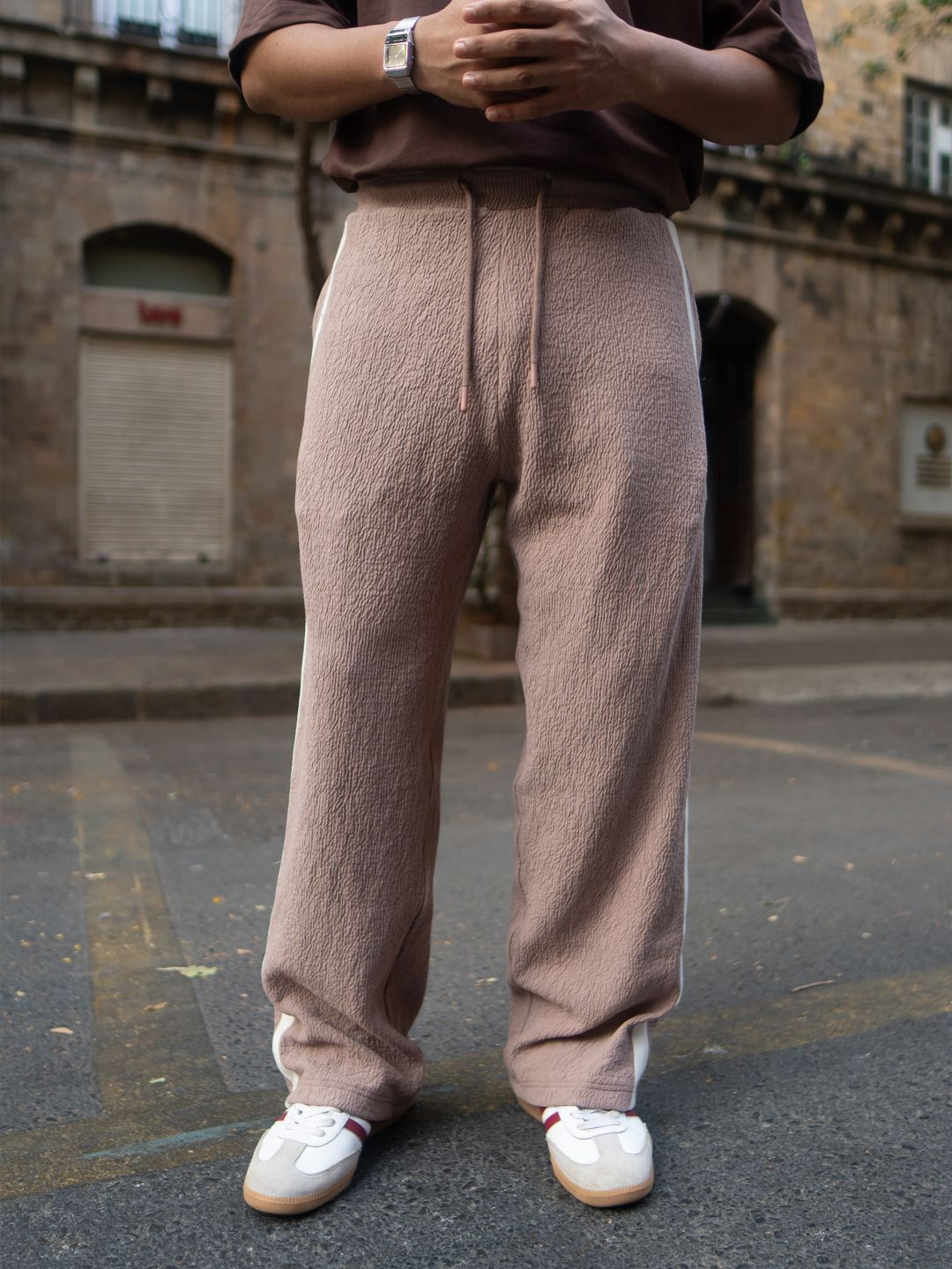 Powerlook Men Striped Mid Rise Track Pants deal from myntra Powerlook Men Striped Mid Rise Track Pants deal from myntra