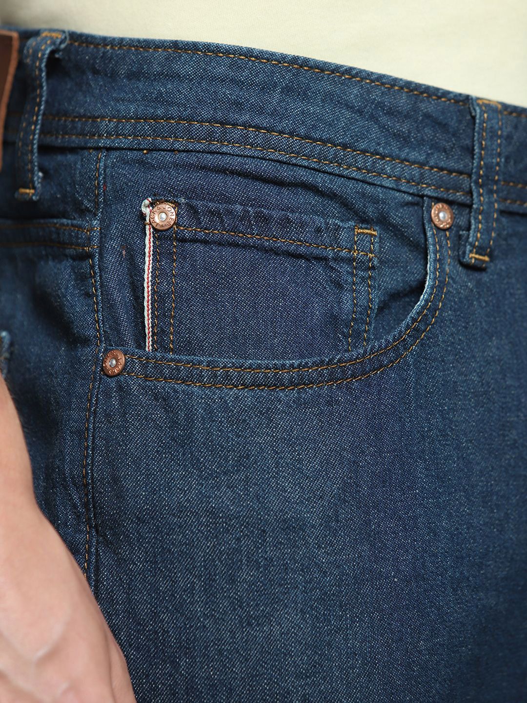 Pure Cotton Regular Fit Low-Rise Stretchable Jeans