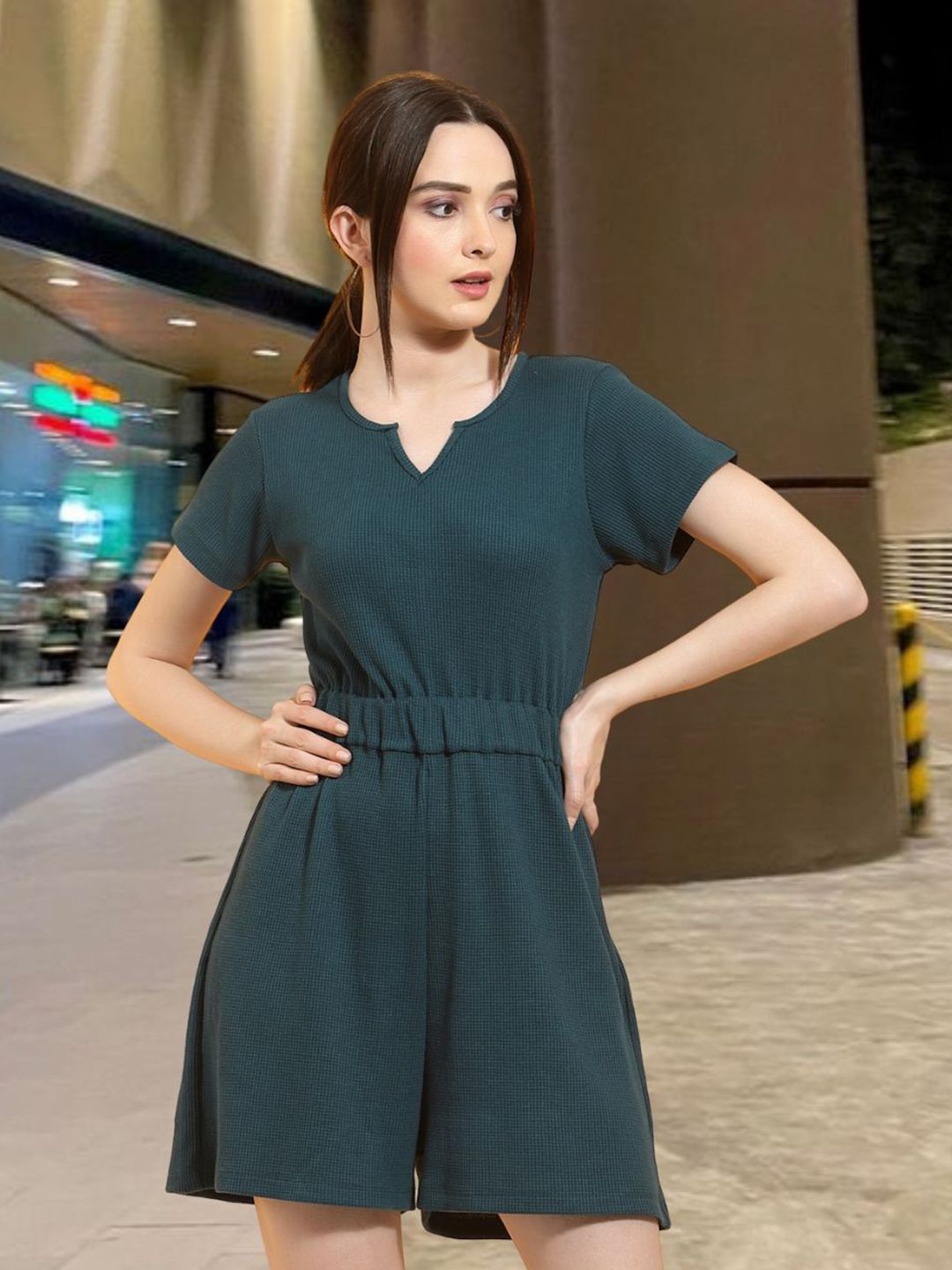 Metronaut Women V-Neck Playsuit Jumpsuit