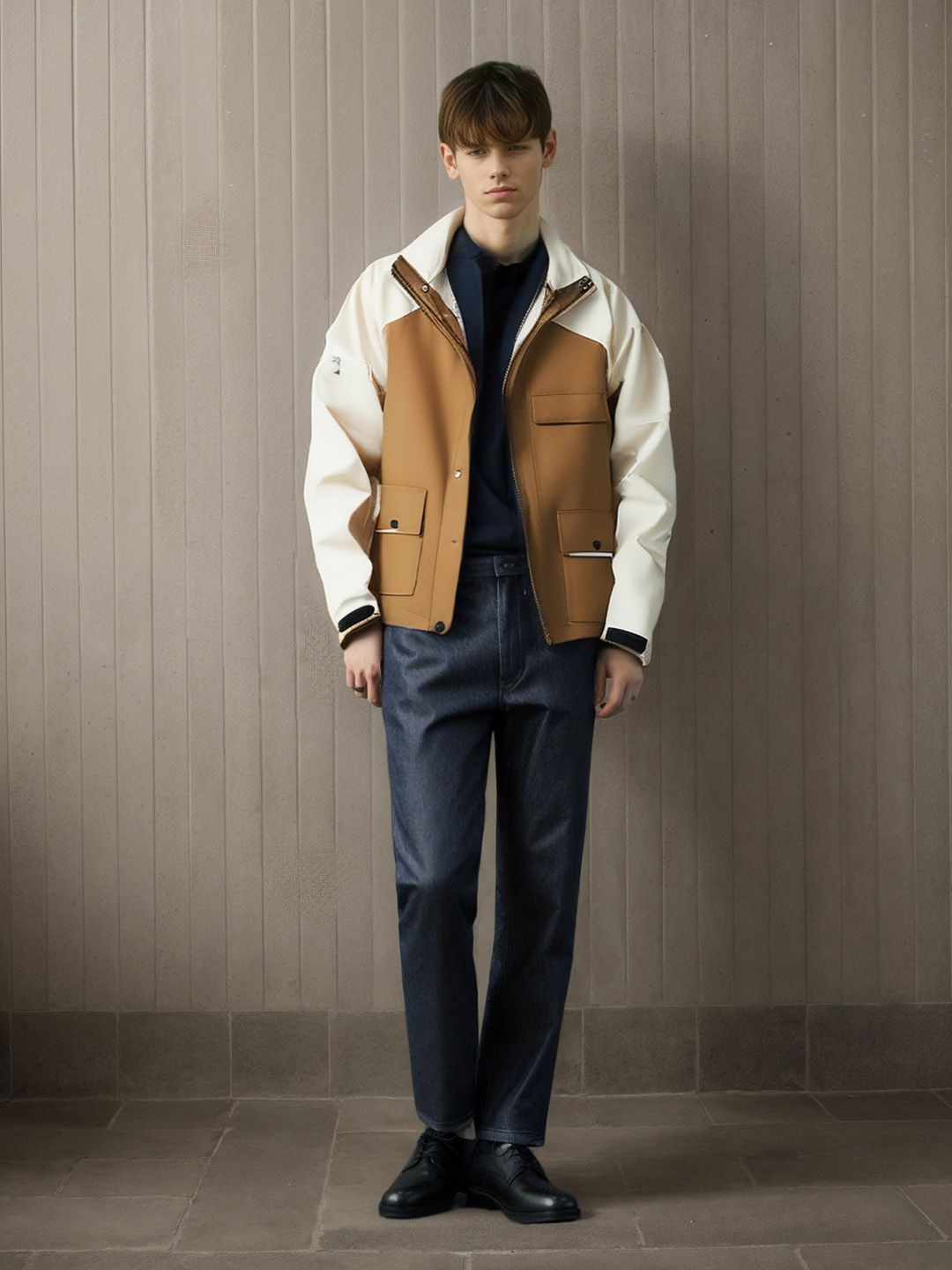 StyleCast x Revolte Men Hooded Colourblocked Casual Bomber Jacket