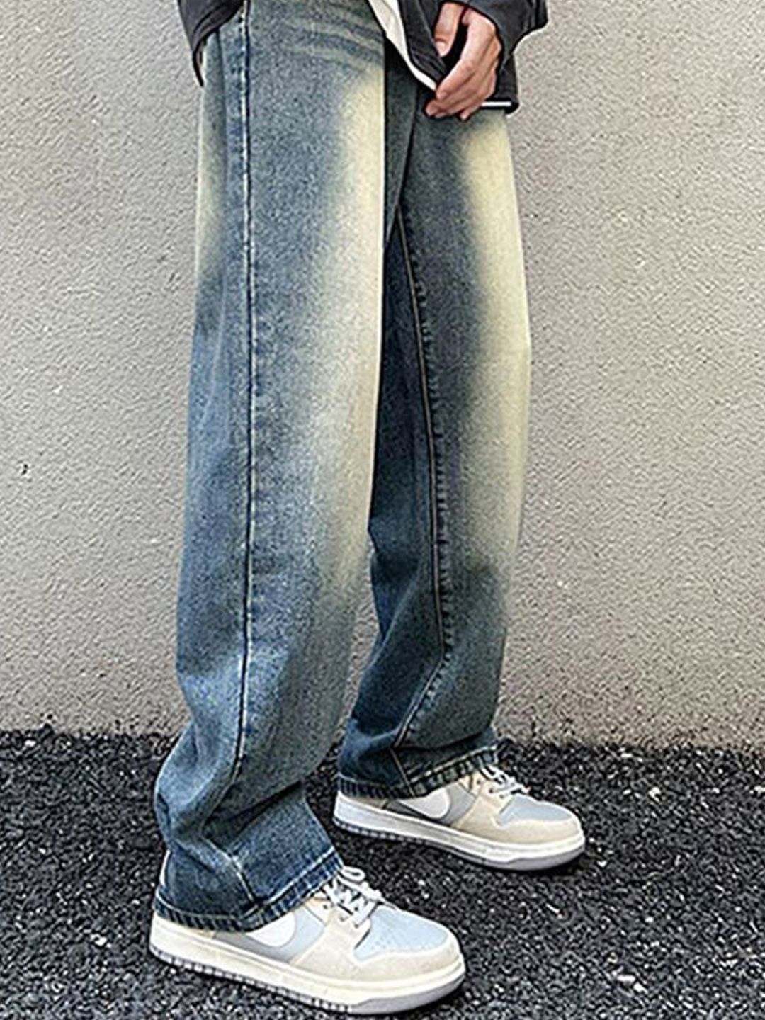 StyleCast x Revolte Men Light Fade Mid-Rise Jeans