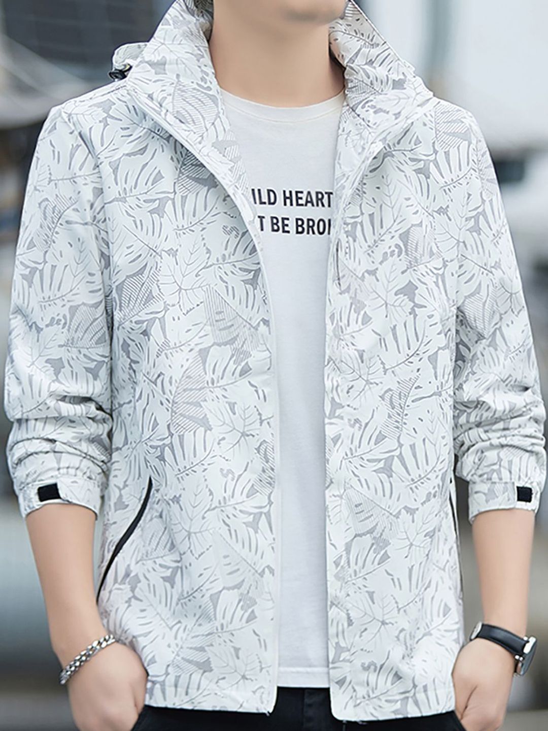 StyleCast x Revolte Printed Open Front Jacket