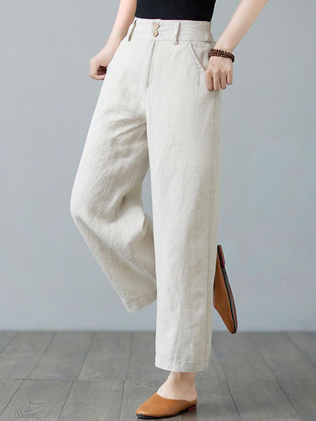 StyleCast x Revolte Women Loose Fit Easy Wash Trousers