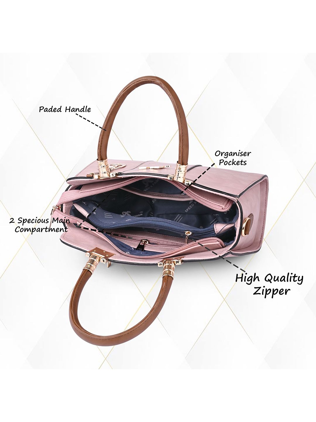 Buy Speed X Fashion Women Solid Structured Handheld Bag - Handbags