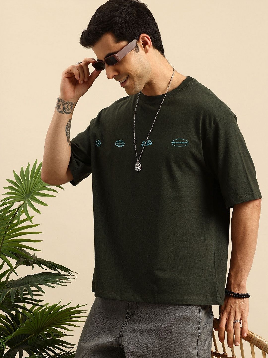 Mast & Harbour Men Printed Pockets T-shirt