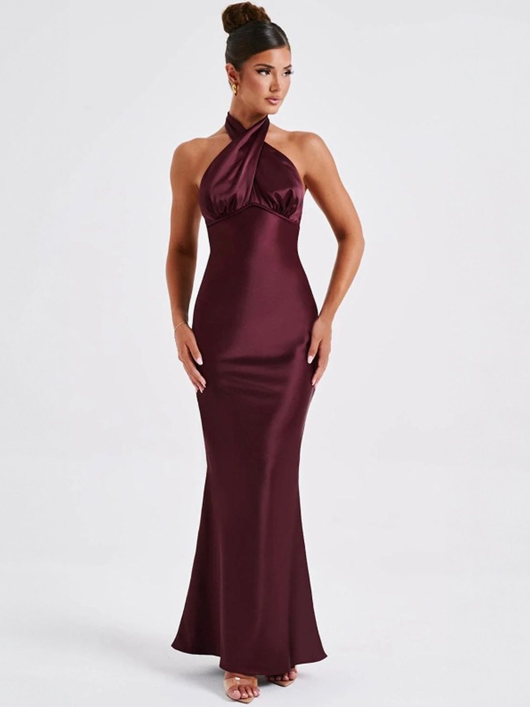what shoes to wear with halter designer dresses for girls - polopan looks