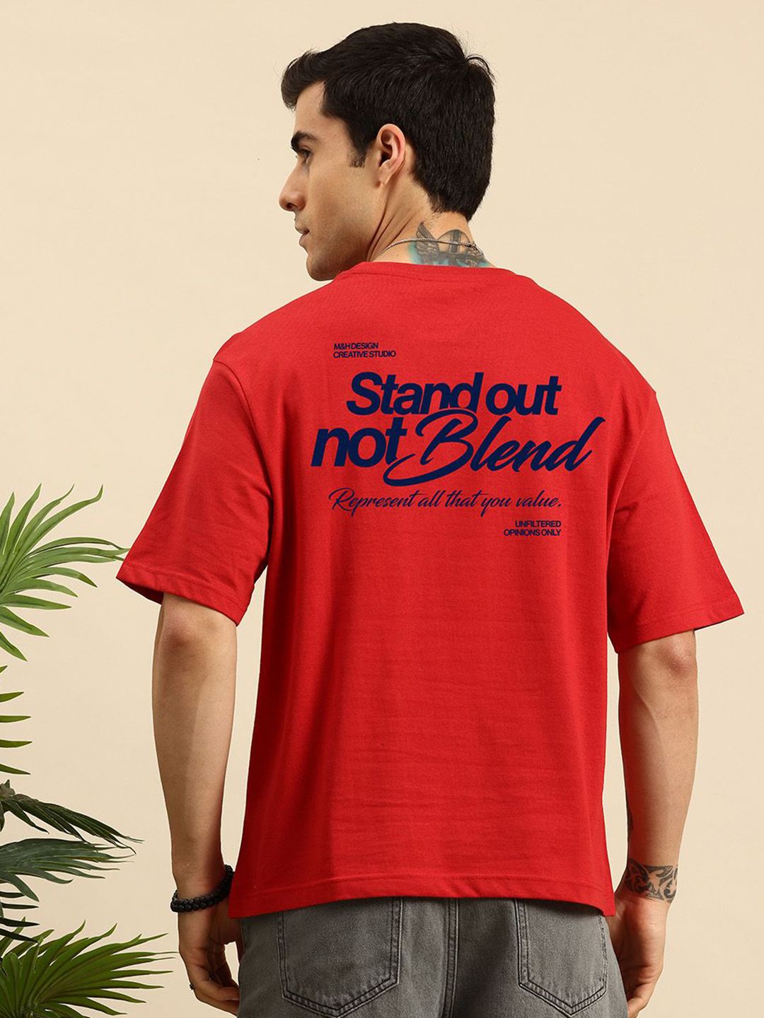 Mast & Harbour Men Printed Applique T-shirt