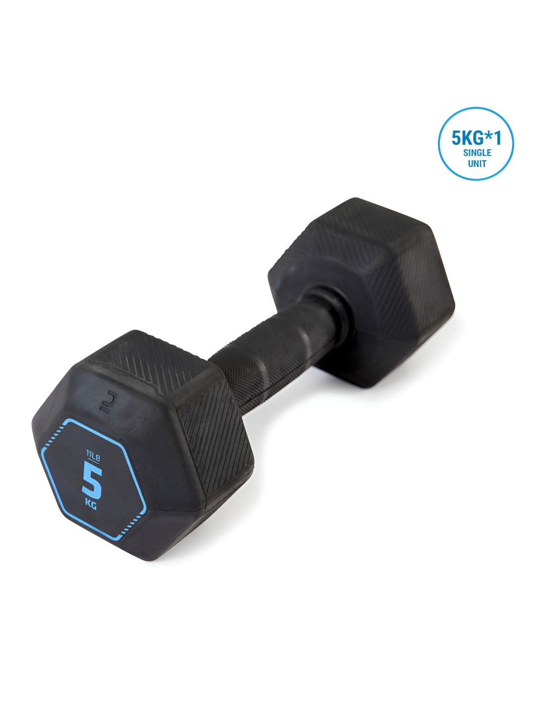 Decathlon Decathlon Corength - Unisex Black Robustness Cross Training and Weight Training Dumbbell 5 Kg