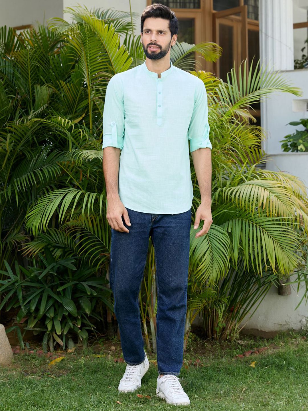 See Designs Men Solid Daily Cotton Straight Kurtas