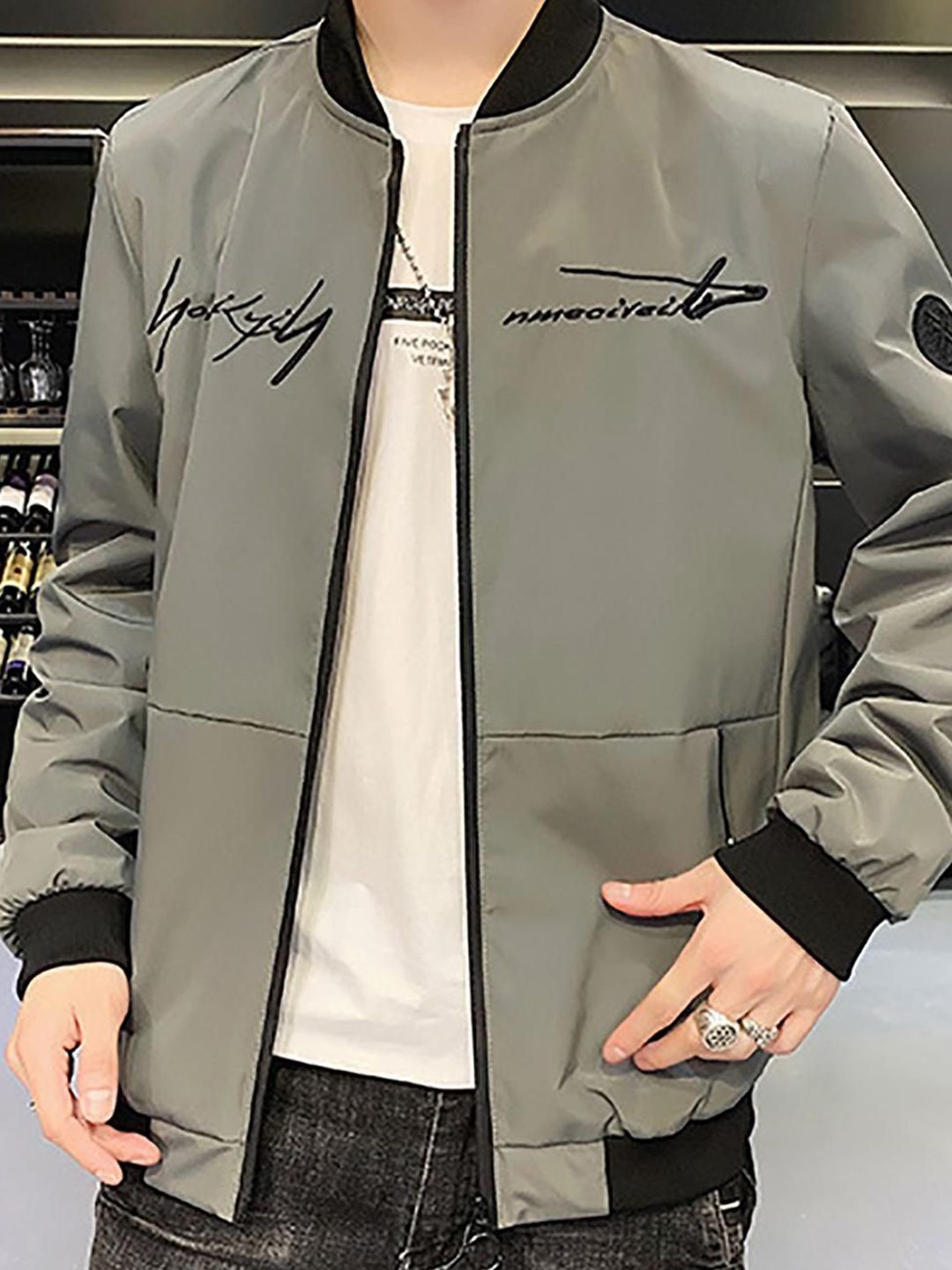StyleCast x Revolte Men Collarless Tailored Jacket